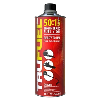 TruFuel 2-Cycle 50:1 Pre-Blended Fuel for Outdoor Power Equipment - 32 oz