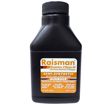 Raisman 2 Stroke Semi Synthetic Oil, No-smoke, 2.6 fl oz JASO FD