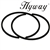 Hyway piston rings 42mm fits Stihl 024, MS240, Husqvarna 42, 45, 242, 246, 345, 346