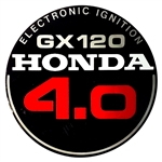 OEM Honda GX120 Starter Cover Decal (Old Style)