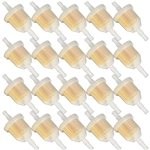 Fuel filter with barbs fits 1/4" & 5/16" line - 20 pack
